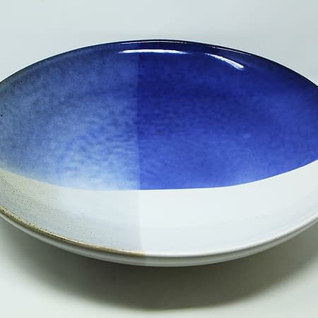 Platter bowl- shades of blue